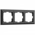 Фотография товара 'Werkel W0032208 Рамка из поликарбоната на 3 поста Fiore черный'