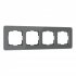 Фотография товара 'Werkel W0042440 Рамка из стекла на 4 поста Elite графит'