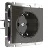 Фотография товара 'Werkel WL07-SKG-01-IP20 Розетка с заземлением (серо-коричневый)'