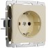 Фотография товара 'Werkel W1171143 Розетка с заземлением и шторками айвори акрил'