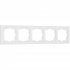 Фотография товара 'Werkel W0052001 Рамка из поликарбоната на 5 постов Snabb Basic белый'