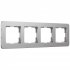 Фотография товара 'Werkel W0042606 Рамка из металла на 4 поста Platinum алюминий'