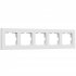 Фотография товара 'Werkel W0052961 Рамка на 5 постов Slab (белый софт)'