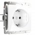 Фотография товара 'Werkel W1171101 Розетка с заземлением и шторками белая'