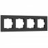 Фотография товара 'Werkel W0042908 Рамка из поликарбоната на 4 поста Slab черный софт'