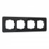 Фотография товара 'Werkel W0042448 Рамка из стекла на 4 поста Elite черный'