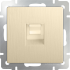 Фотография товара 'Werkel WL10-RJ-11-CP Накладка для телефонной розетки Werkel WL10-RJ-11-CP Шампань рифленый'