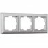 Фотография товара 'Werkel W0032206 Рамка из поликарбоната на 3 поста Fiore серебряный'