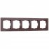 Фотография товара 'Werkel WL01-Frame-05 Рамка из стекла на 5 постов Favorit мокко'