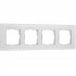 Фотография товара 'Werkel W0043101 Рамка из стекла на 4 поста Senso белый soft-touch'