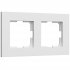 Фотография товара 'Werkel W0022961 Рамка из поликарбоната на 2 поста Slab белый софт'