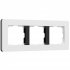 Фотография товара 'Werkel W0033068 W0033068/ Рамка на 3 поста Split (белый/черный, soft-touch)'