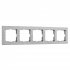 Фотография товара 'Werkel W0052406 Рамка из поликарбоната на 5 постов Hammer серебряный'