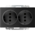 Фотография товара 'Werkel WL08-SKG-02-IP20 Розетка двойная с заземлением'